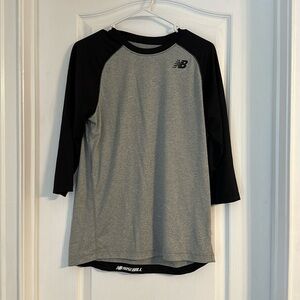 New Balance Men’s Long Sleeve Black and Gray Tee